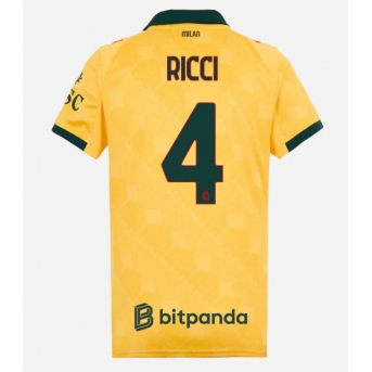 Billige Fotballdrakt AC Milan Samuele Ricci #4 Replika Tredjedrakt Dame 2025-26 Kortermet
